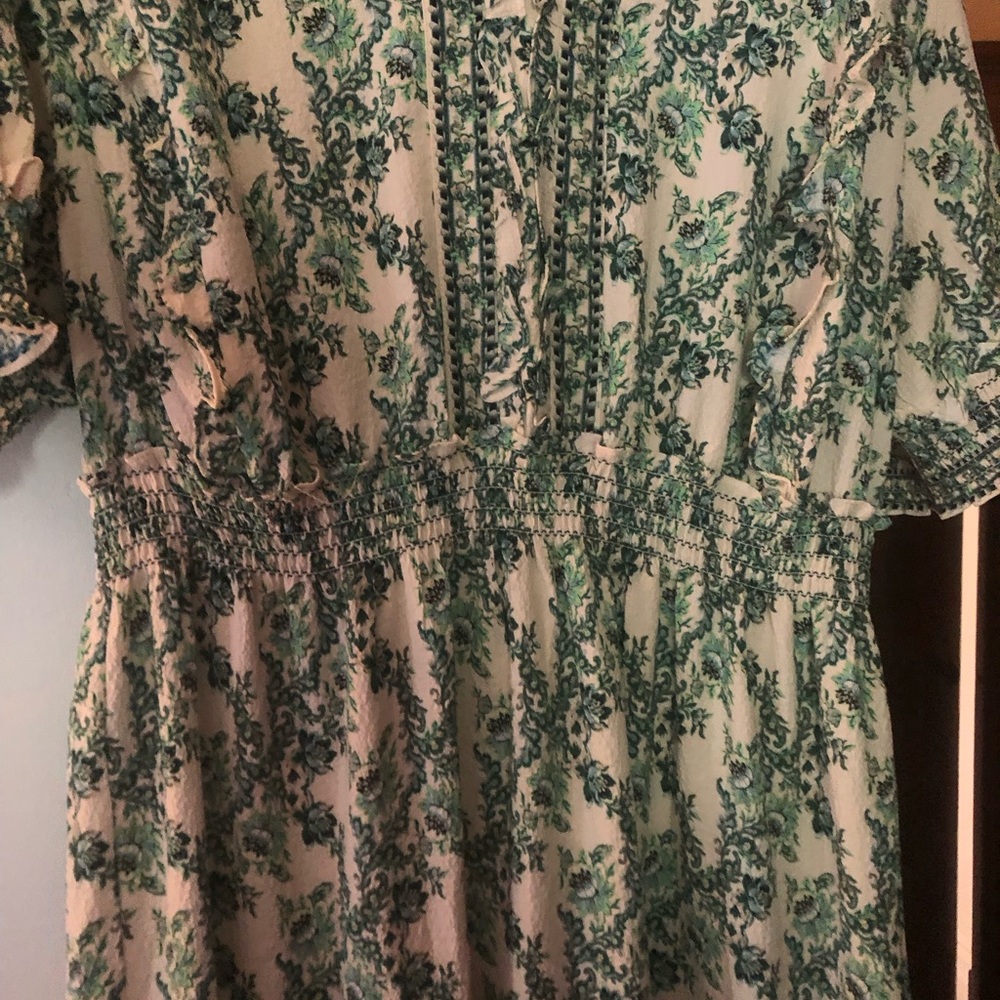 Max Studio London Green Floral Tiered Maxi Dress - Picture 4 of 5